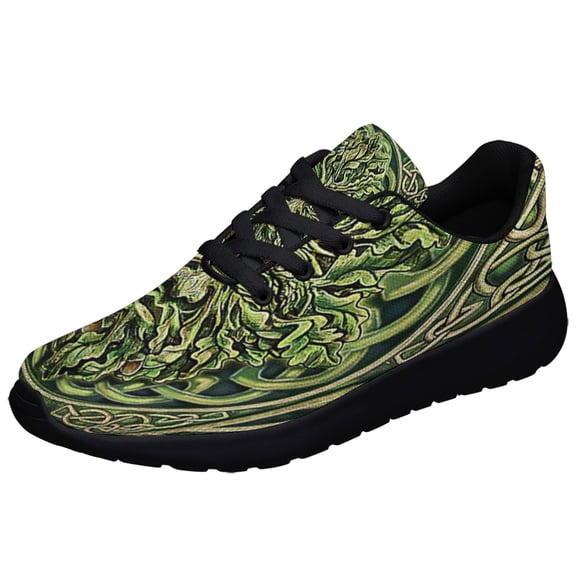 The Celtic Green Man Shoes Sneakers Black Size 3.5