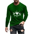 thumbnail image 3 of UVEASISHA Big and Tall Graphic Tees for Men Halloween Novelty Print T-Shirts Holiday Casual Crewneck Workout Shirt Soft Stretch Muscle Tee Green S, 3 of 6