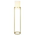 thumbnail image 2 of Evelyn&Zoe 12" Brass Finish Metal/Fabric Floor Lamp, 2 of 7