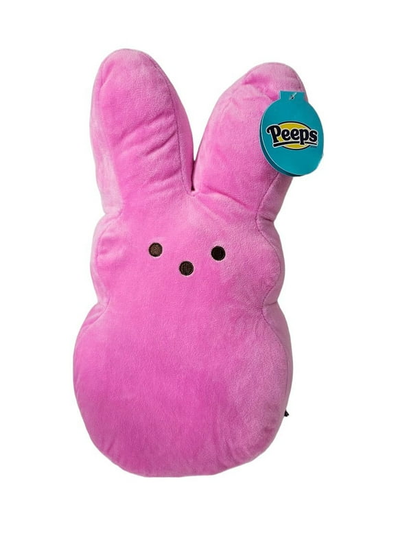 Peeps Large Marshmallow Bunny Easter Plush, 15-in - Pink