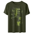 thumbnail image 3 of Hauts à Imprimé Floral Rétro Manches Courtes Halloween Pull Fluide pour Hommes et Femmes T-Shirt, 3 of 7
