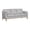 Off-White, variant on Armen Living Pompeii 87" Upholstered Wood & Leather Sofa in Dove Gray