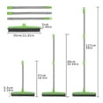 thumbnail image 6 of LandHope Rubber Carpet Broom with 50"Long Handle&Squeegee Edge for Pet Hair,Cleaning Windows,Green, 6 of 7