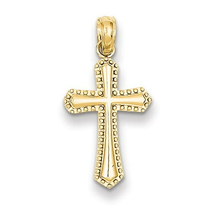 14k Yellow Gold Passion Cross Pendant