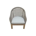 thumbnail image 6 of Set of Two Outdoor Teak Patio Dining Chair with Cushions - Natural, 6 of 6