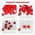 thumbnail image 6 of BRIGHTFUFU 50pcs Fake Cherry Vivid Simulated Cherry Decor Fruit Shape Desktop Adornment, 6 of 8