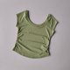 thumbnail image 5 of Camiseta deportiva ajustada con cuello redondo grande para mujer, traje de Yoga desnudo fino de manga corta para entrenamiento de carrera y Yoga, 5 of 6