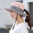thumbnail image 1 of Sombrero de sol de verano para mujer, sombrero de Montañismo al aire libre con protección solar, sombrero de pescador, sombrero de viaje para el sol, sombrero de ala grande transpirable informal., 1 of 6
