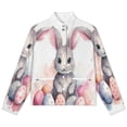 thumbnail image 4 of Jackets for Women Winter Coat Jackets Flannel Stand Collar Jacket(Cute Rabbit Egg,Size:S-4XL), 4 of 7