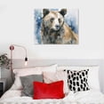 thumbnail image 4 of COMIO  Black Bear On Blue Gallery Wrapped Canvas Wall Art, 4 of 4