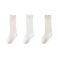thumbnail image 2 of Daznico 3 Pack Children's Socks Stockings Children's Princess Wind Bow Half High Tube Pile Pile Socks Girls Lace High Ankle Socks, 2 of 2