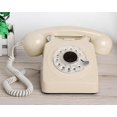 thumbnail image 4 of Teléfonos rosas con cable, dial giratorio clásico, teléfonos para oficina en casa, teléfono antiguo antiguo de los años 30, teléfonos antiguos de moda, 4 of 5