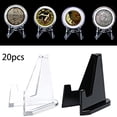 thumbnail image 2 of Ruibeauty Clear Coin Holders,20Pcs Plastic Coin Display Stand Clear Round Square Case Holder, 2 of 6