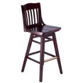 thumbnail image 2 of Tabouret de Bar Pivotant en Acajou Noir, 2 of 2