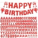 thumbnail image 1 of Kit de Banner DIY Feliz Cumpleaños con 129 Piezas y Brillo Rojo MFLUEEWR, 1 of 8