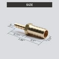 thumbnail image 3 of U.S. Solid 1/2 in Barb x 1/4 in Barb Brass Hose Barbed Fitting with 6 Clamps Pack of 3, 3 of 11