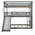 thumbnail image 5 of Harper & Bright Designs Full over Full over Full Triple Bunk Bed for Bedroom with Slide, Gray, 5 of 14