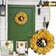 thumbnail image 2 of Girasol De Abeja, Adornos De Corona Colgantes Artificiales, Corona De Día De Abeja Para Puerta Delantera, Decoración Para Fiesta De Boda Eigraketly HA042635-03, 2 of 6