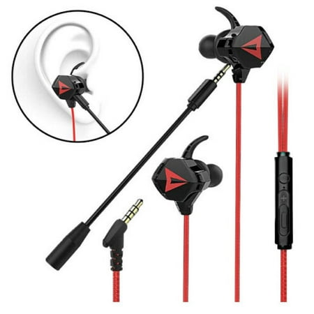 Agoz In Ear PUBG Mobile Game Stereo Headset Dual Headphones with Mic for LG stylo 4, V50/V40/G8/G7/V35 ThinQ, Moto G7 Power/Plus/Play, Z3 Play Z2 Force E5 Plus, Google Pixel 3a/3 XL, OnePlus 7 Pro, (Best Google Cardboard Headset)