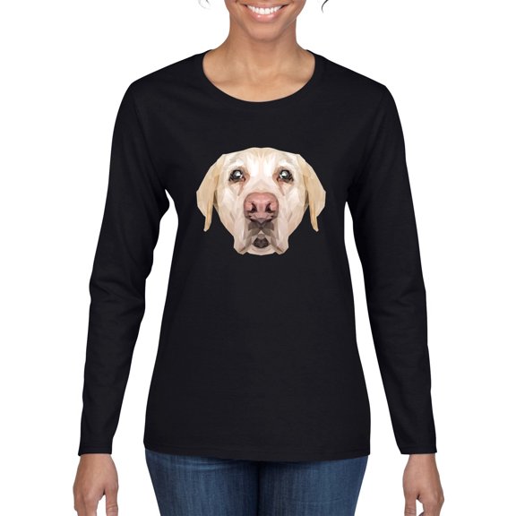 Wild Bobby, Golden Retriever Cute Gift, Dog Lover, Women Graphic Long Sleeve Tee, Black, Small