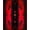 Red Black, Pattern 1, variant on ODIKA Ombre Abstract Esports Interlocking Border Pixel Grid Squares for Dorm Room, Small Living Apartment, Stain Resistant Low Profile