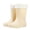 Beige, variant on Xfvqtps Womens Mid Calf Rain Boots with Detachable Plush Lined Waterproof Slip Resistant Solid Color Thick Sole Casual Outdoor Garden Work Boots
