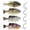 thumbnail image 2 of Berkley PowerBait Freshwater Gilly 90 Candy Cane; Includes 4 Gilly 90 Soft Baits and 3 Hooks, 2 of 3