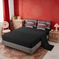 thumbnail image 5 of Erosebridal Red Aztec Bedding Comforter Set, White Black Cheetah Print Queen Bedding Sets, Black Reversible 7pcs, 5 of 6