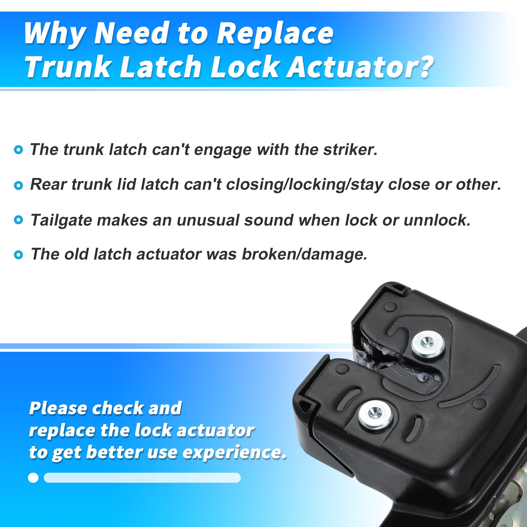 Unique Bargains 74800T7YK01 Rear Tailgate Lock Assembly for Honda HR-V 2016-2021
