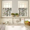 thumbnail image 2 of Mushroom Kitchen Curtains, Botanical Wild Herbs Leaves Valance Sets for Kitchen Windows, Mushroom Print Small Short Curtains Sets Window Treatments Valance for Kitchen Cafe, 54x24 Inch, 3 Piece, 2 of 4