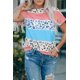 thumbnail image 1 of ABPHQTO Top de manga corta con estampado de leopardo para mujer, 1 of 5