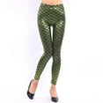 thumbnail image 2 of RTKFRFL Shiny Fish Scale Leggings For Women High Waisted Stretch Tight Pants Slim Fit Shiny Skin Leggings, 2 of 4