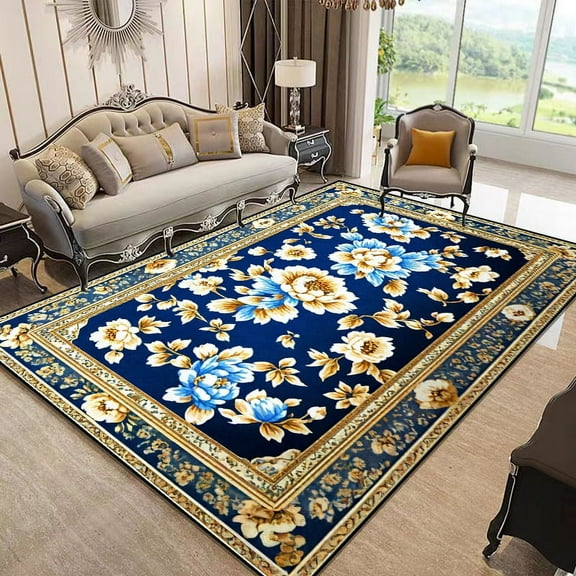 European Light Luxury Living Room Carpet Large Bedroom ration Home Rugs Non-slip Entrance Door Mat A