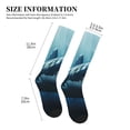 thumbnail image 2 of Lsque 3D Realistic Shark Pattern Sport Compression Socks for Men & Women 15-20 mmHg Knee High Nurse Pregnant Running Medical and Travel Athletic, 2 of 6