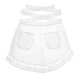 thumbnail image 1 of BESTONZON Cotton Waist Apron Lace Short Women Apron Pockets Half-length Chef Apron for Maid Waitress Servant, 1 of 4