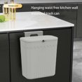 thumbnail image 2 of Rubbish Bin with Lid, Kitchen Waste Bin, Small Hanging Waste Collector, Wall Mounted, Plastic Compost Bin, OdourProof, 27 x 13 x 29 cm gray, 2 of 5
