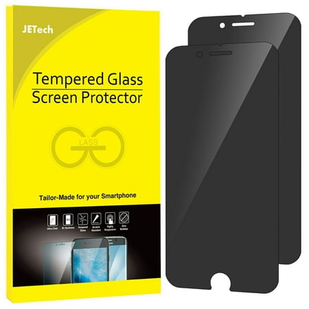 JETech 2-Pack Apple iPhone 7 Plus 5.5" Premium Privacy Anti-Spy Tempered Glass Screen Protector (Black)