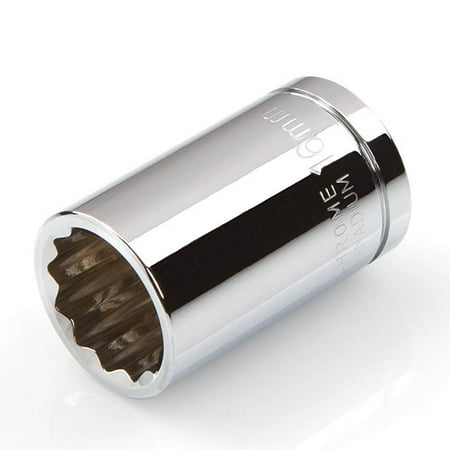 UPC: 0020209142295 | 12 Point 1/2  Drive x 16mm Shallow Socket Premium Vanadium Steel TEKTON 14229