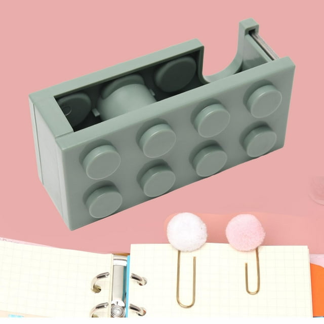 Distributeur de Ruban, Petit et Délicat Design Distributeur de Ruban de Bureau avec une Lame Forme de Bloc de Construction Mignon pour Bureau École Maison