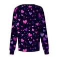 thumbnail image 3 of Valentines Day Scrub Jackets for Women Plus Size Loose Button Snap Front Cute Valentine Love Printed Scrubs Casual Long Sleeve Scrub Tops Nursing Workwear Medical Nurse Uniform with Pockets Purple S, 3 of 4