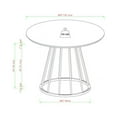 thumbnail image 2 of 40" Wood Modern Round Dining Table with Metal Caged Base - Dark Walnut / Black, 2 of 8