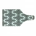 thumbnail image 1 of Celtic Cutting Board, Old-Fashion Irish Knot Motifs in Symmetric Regular Design European Culture Theme, Tempered Glass Cutting and Serving Board, Wine Bottle Shape, Black White, by Ambesonne, 1 of 1