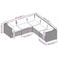 thumbnail image 2 of vidaXL 5 Piece Patio Lounge Set with Cushions Poly Rattan Black, 2 of 7