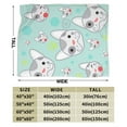 thumbnail image 3 of DouZhe Ultra-Soft Micro Fleece Lightweight Flannel Bed Blanket, Cute Puppy Mascot Print Cozy Warm Throw Blankets, 80"x60", 3 of 7