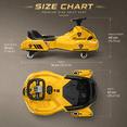 thumbnail image 3 of FUPOJH 12V Electric Drift Kart for Kids, 360° Spinning Ride on Car with Bluetooth Music,AUX,USB,4mph,No Remote Control Included,Yellow, 3 of 7