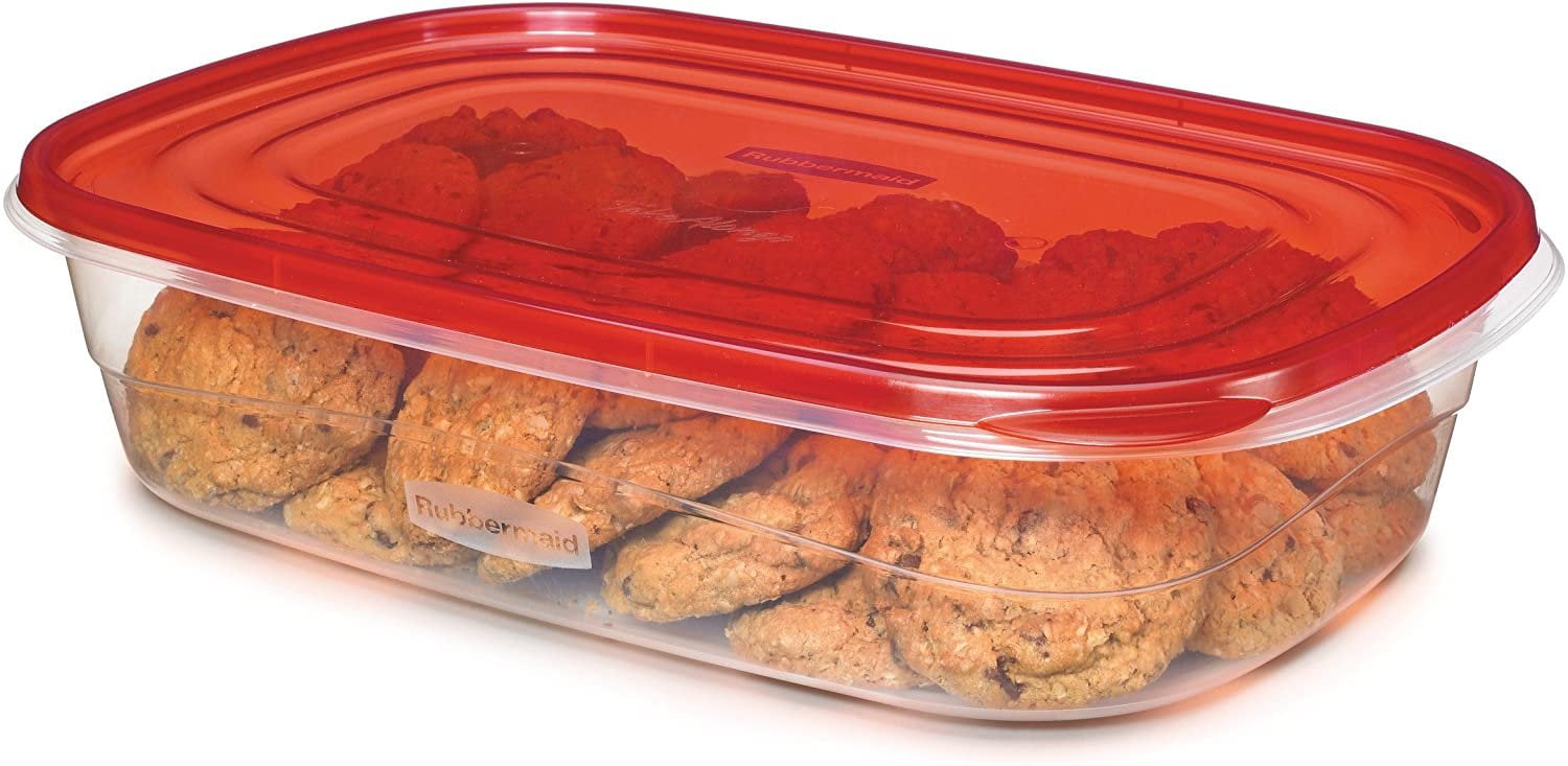 Rubbermaid TakeAlongs Twist & Seal Food Storage Containers, Tint Chili, 4  Cup, 2 Count