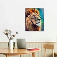 thumbnail image 3 of Awypu Colorful Lion Artistic Wall Art Painting The Picture Print On Canvas Animal Pictures for Home Decor Decoration Gift, 3 of 5