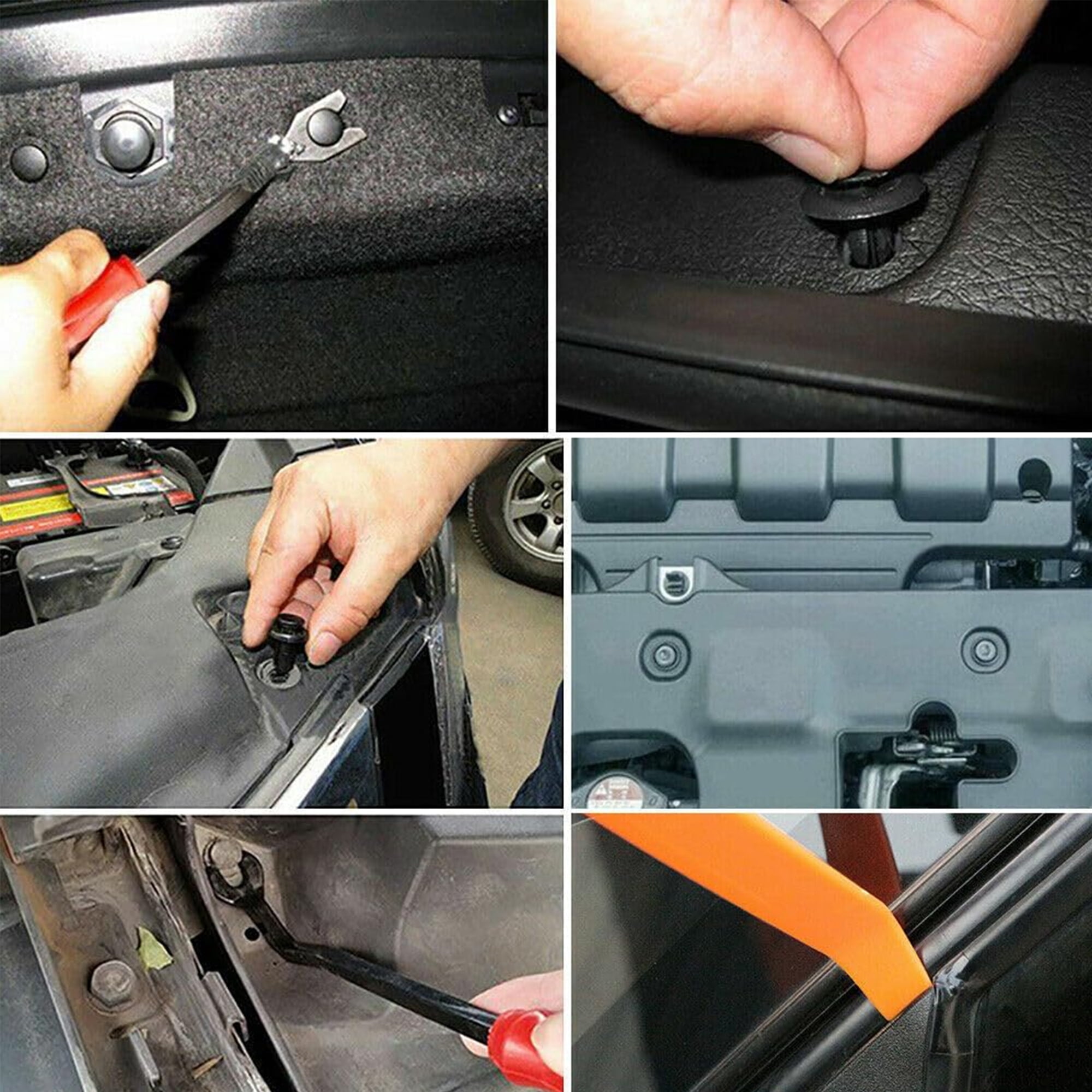 1295PCS Universal Car Bumper Retainer Clips Kit – Auto Plastic Push Rivets & Fasteners Assortment, Door Trim Panel and Fender Clips for GM, Ford, Toyota, Honda & Chrysler