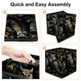 thumbnail image 4 of Owl Foldable Clothes Storage Box with Handle, 10.8"x10.5"x10.6", Large Capacity Storage Bin Basket, 4 of 6