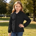 thumbnail image 5 of Cethrio Girls Waterproof Jackets, Long Sleeve Lightweight Outdoor Zip up Girls Windbreakers Black Size 5-6 T, 5 of 7